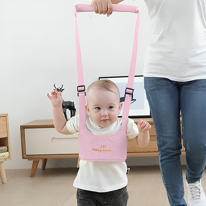 SYGA Baby Toddler Walking Assistant Harness Baby Walking Learning Belt Helper Walker Wings Safety Walking Harness Walker for Baby 6-24 Months_Pink Baby Carrier(Pink, Front carry facing out)