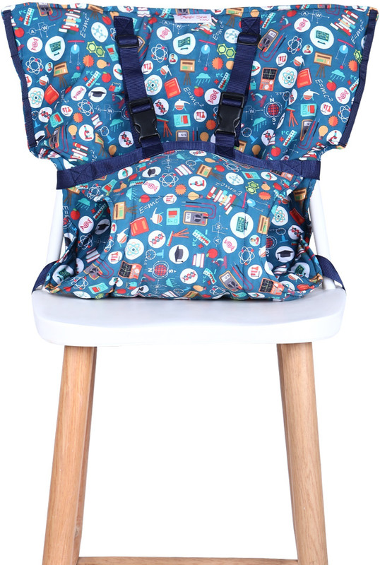 Alfora Magic Seat-Baby Portable Safety Seat Belt for Feeding Baby (Science Print) Baby Carrier(Blue, Front carry facing out)
