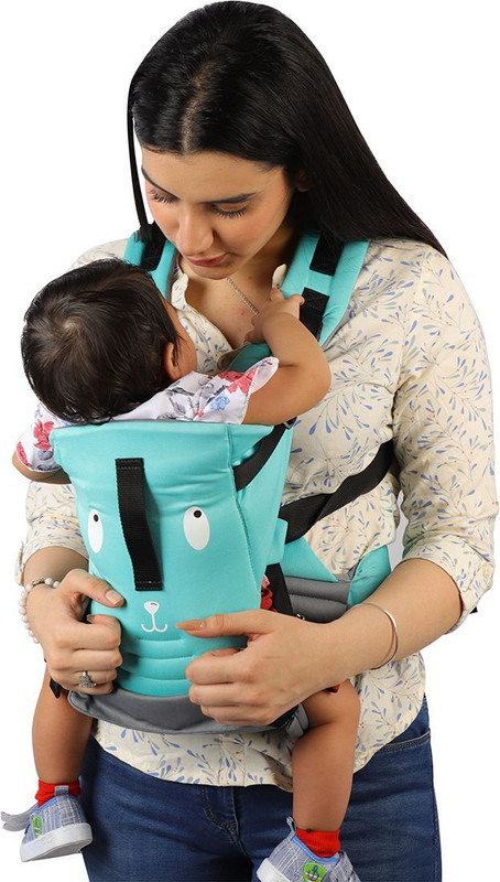 BUMTUM Baby Carrier Adjustable Hands-Free With 4 Carry Positions For Baby 4 to24 Months Baby Carrier(Sea Green, Front Carry facing in)