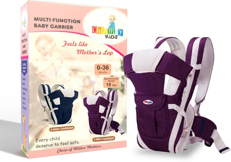 Chinmay Kids 4-in-1Adjustable Carrier Cum Kangaroo Bag/Baby Carry Sling/Back/Front Carrier Baby Carrier(Purple, Front Carry facing in)