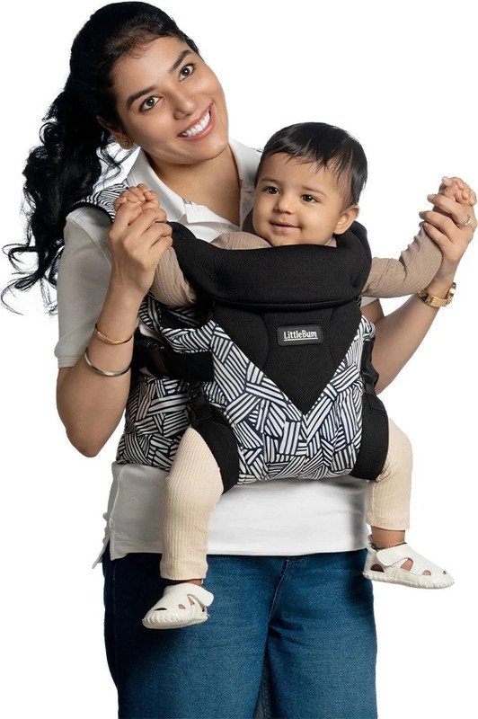LITTLEBUM Monochrome Shoulder Baby Carrier Baby Carrier(Monochrome, Front Carry facing in)