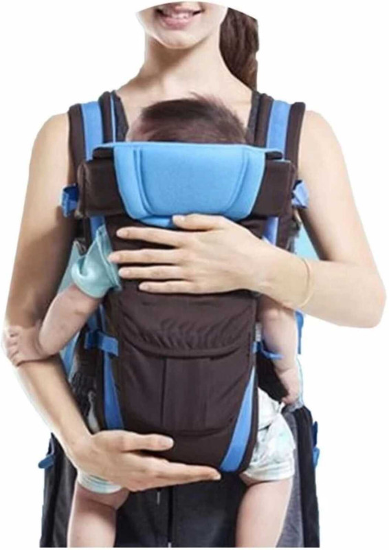 FITRIC Adjustable Hands Free 4 in 1 Baby Baby Carrier Bag | Baby Carry Cot(Blue, Front Carry facing in)