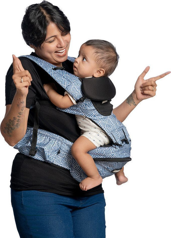 LITTLEBUM Blue Ocean Detachable Hip Seat, Ideal For Hiking And Everyday Use Baby Carrier(Blue Ocean, Front Carry facing in)