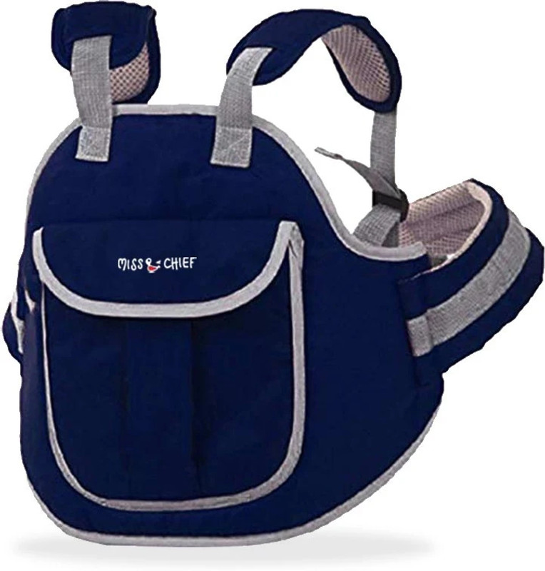 Miss & Chief by Flipkart Motorcycle Harness Child Ride Strap Kids Vehicle Adjustable Safety Harness Strap Baby Carrier(Navy Blue, Back Carry)