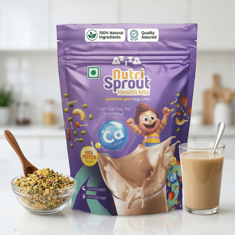 azizaone Nutri Sprout Health Mix For Babies Cereal(100 g, Upto 8 Months)