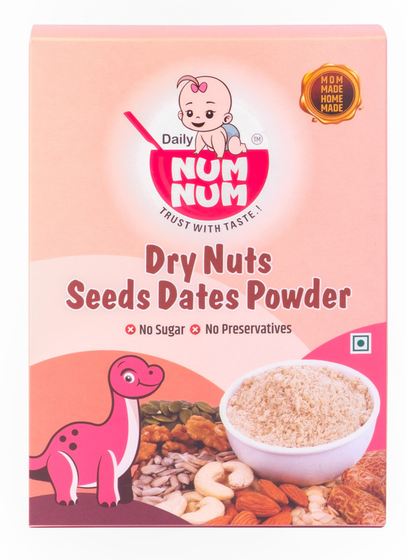 NUM NUM Dry Nuts Seeds Dates Powder Cereal(100 g, 24+ Months)