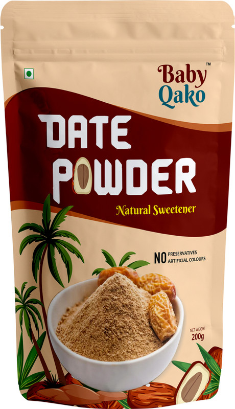 BABY QAKO Dates Powder / 100% Natural Sweetener | Natural Dry Date Unflavored Powder(200 g)