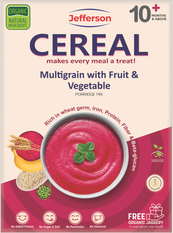 Jefferson Cereal Multigrain with Fruit & Vegetable Cereal(240 g, 10+ Months)