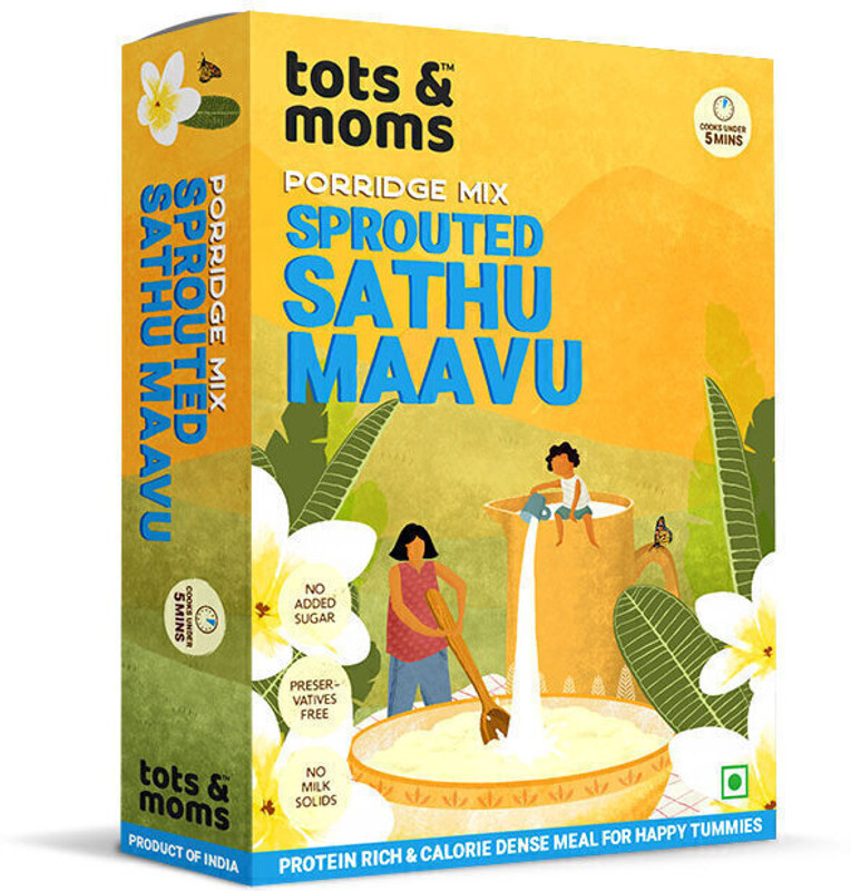 TOTS AND MOMS Sprouted Health Mix - Sathu Mavu Cereal(200 g, 8+ Months)