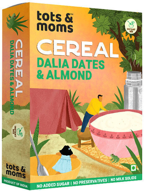 TOTS AND MOMS Instant Dalia Dates & Almond Cereal(200 g, 8+ Months)