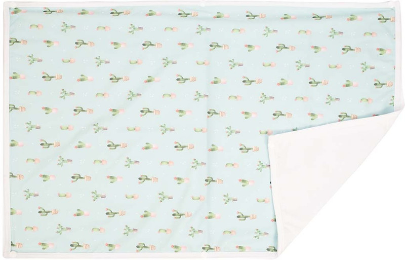 CuddleCare Baby Diaper Changing Mat-Cute Cactus Changing Station(Blue)