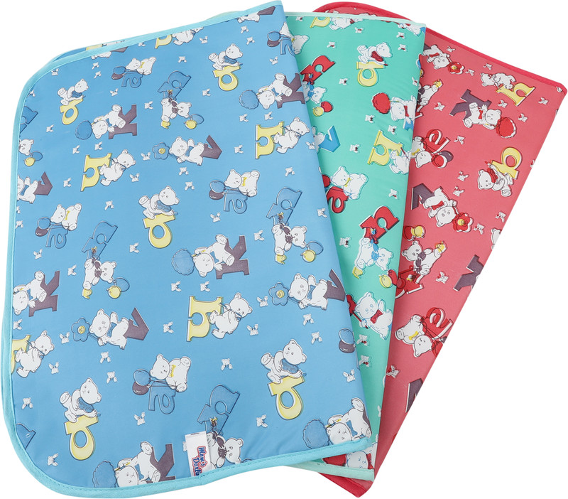 VoiDrop Baby Clothing Changing Mat Size: L-21Inchs, B-17Inchs (0-12 Months)( Pack of 3) Changing Station(Green, Red, Blue)