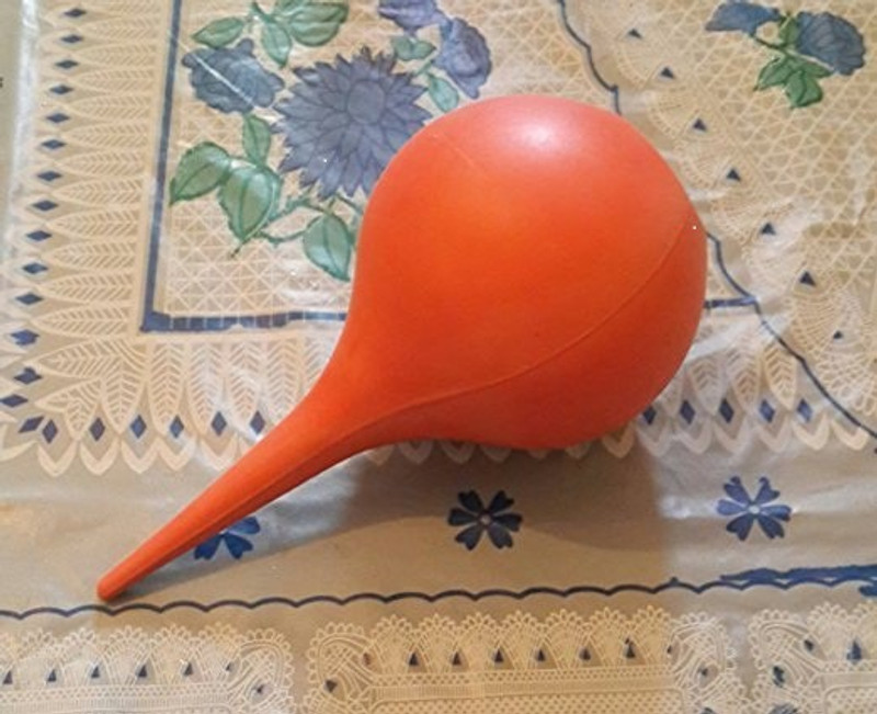 BODY FITNESS Baby Toddler Nasal Aspirator Vacuum Sucker Soft Tip Cleaner Nose Mucus (75 ML) Manual Nasal Aspirator(Red)