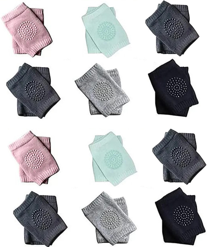 smilykid Anti-Slip Protective Cushion Pads Multicolor Baby Knee Pads(Knee Socks)