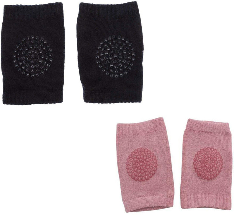 SBTs Baby Knee Pads for Crawling (Pack of 2) Black, Pink Baby Knee Pads(Solid)