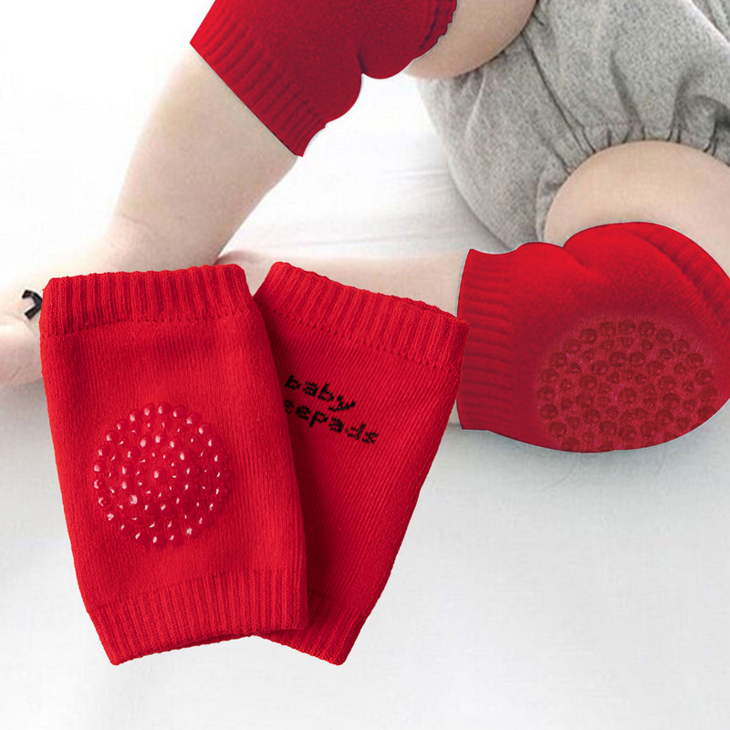 Bembika Baby Knee Pads For Crawling, Knee Cap For Kids For Safety Anti-Slip Stretchable Red Baby Knee Pads(Anti-Slip Silicone Design)