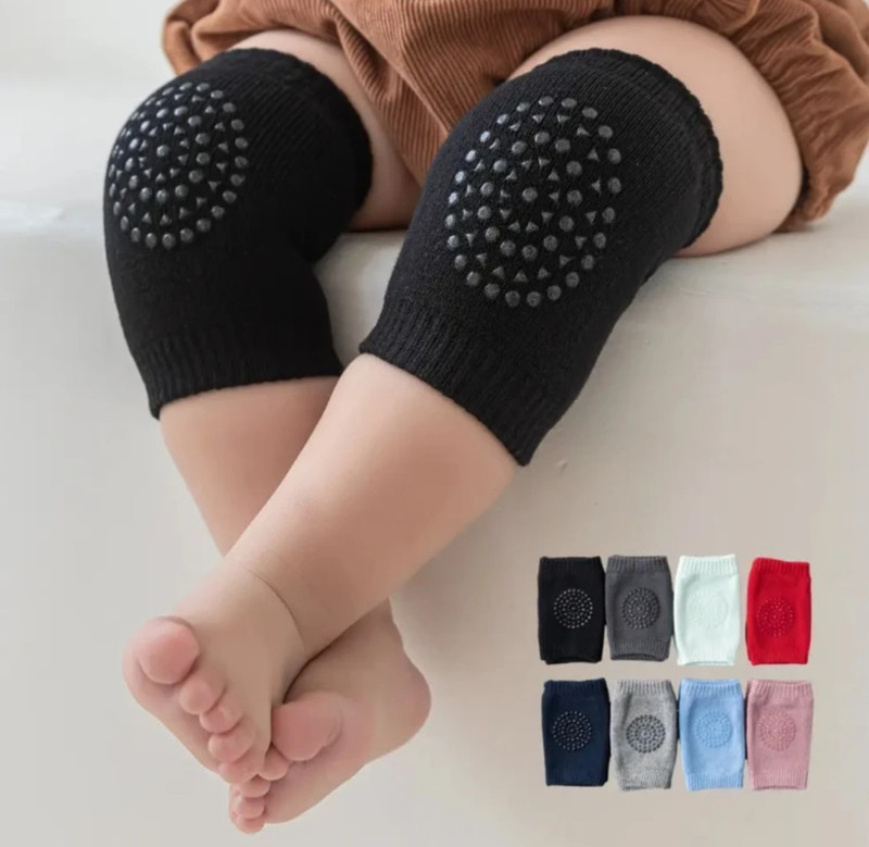 Manal Baby Safety Knee Pads Random Colors Multicolors Baby Knee Pads(Anti Slip Dots, 2 Pairs)