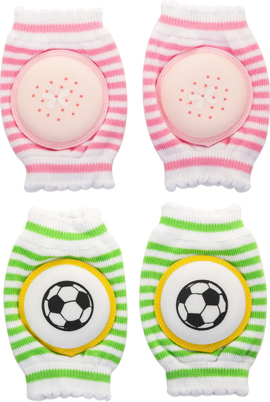 MeeMee Soft Baby Knee/Elbow Pads Pink, Green Baby Knee Pads(Soft Knee Protector)