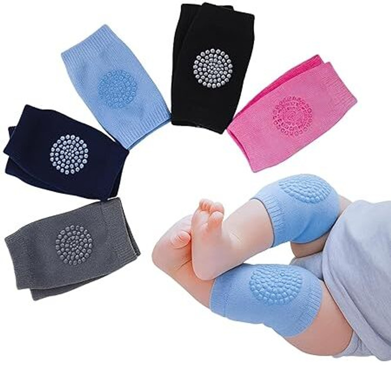 catliyer Baby Knee Pads for Crawling | Elbow Safety Protector | Baby Knee Pad set of 2 Multicolor Baby Knee Pads(Knee socks)