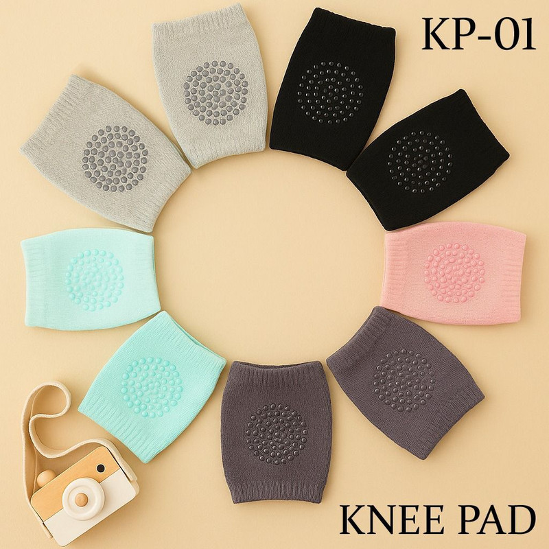 Flicker Baby Knee Pads for Crawling Anti Slip Protector for Kids Safety Soft Cotton Knee Multicolor Baby Knee Pads(self design)