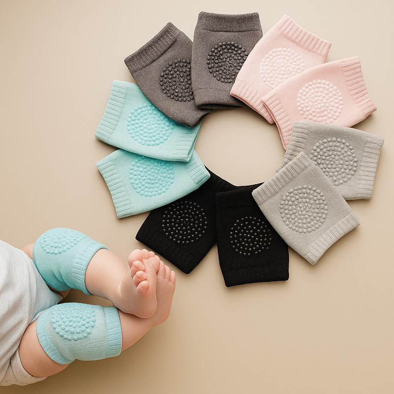 YUGROX Baby Knee Pads for Crawling | Elbow Safety Protector | Baby Knee Pad pack of 1 Multicolor Baby Knee Pads(Knee socks, Knee Elbow Pad, Cotton Soft Breathable Comfortable Knee Cap)