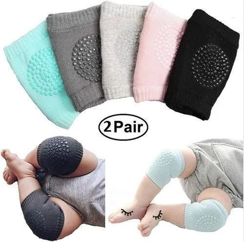 FlyTouch 2 -Crawling Knee Pads Anti-slip Baby Knee Protectors Toddlers Leg Warmersgreen Multicolors Baby Knee Pads(Anti Slip Knee Pad Newborn Baby Socks Safety Knee Protector Walking Crawling)