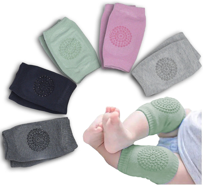 HONOR YOUR HOME Baby Knee Pads for Crawling (Pack of 5) Multicolor Baby Knee Pads(Knee socks)