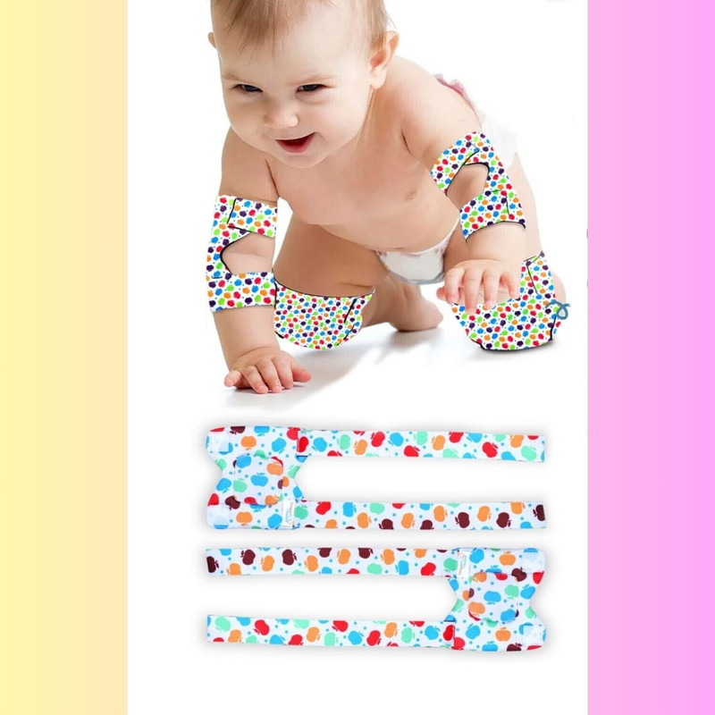 TOKKYOOH FASSION Baby Crawling Safety Knee & Elbow Protector Pad Set.. Multicolor Baby Knee Pads(Modern)