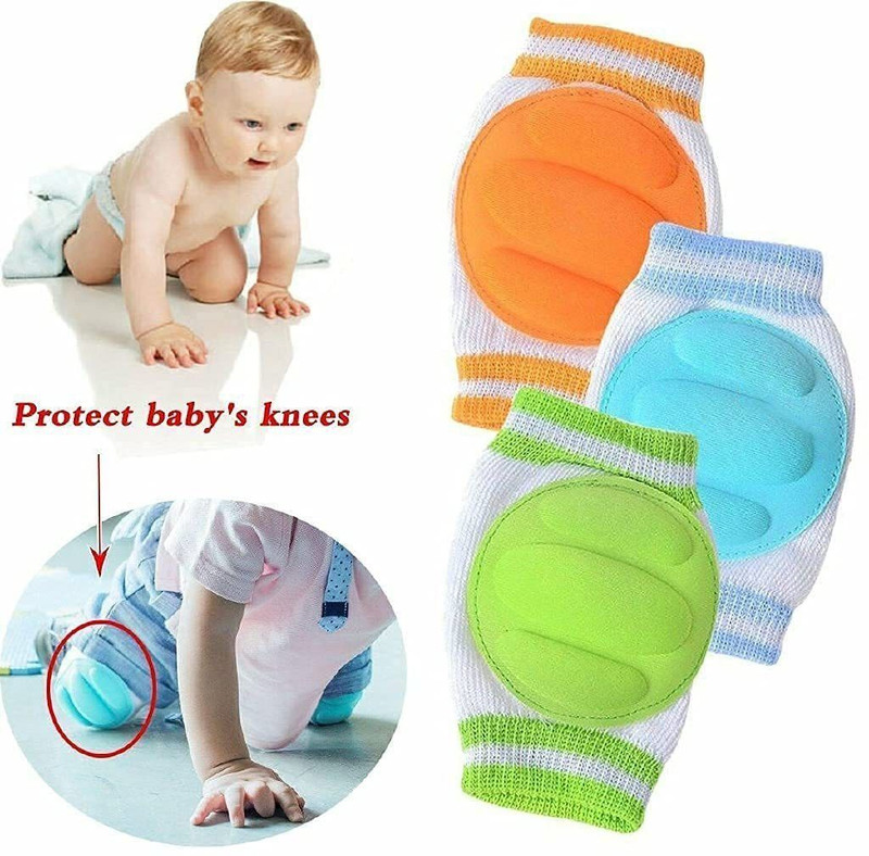 SBTs Baby Knee Pads Stretchable Anti-Slip Soft Elbow Safety Comfortable Crawling pad Multicolor Baby Knee Pads(Multi)
