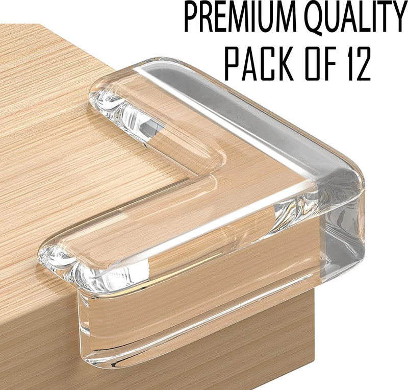 BYSMARTSTORE Protector for Baby & Sharp Edge Protector for Furniture Pack of 12(Transparent)