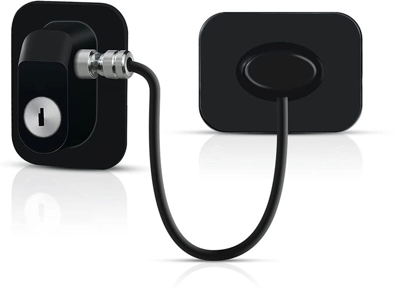 BAREPEPE Baby Safety Refrigerator, Cabinets Door Locks with 2 Keys Self Adhesive Strong(Black)