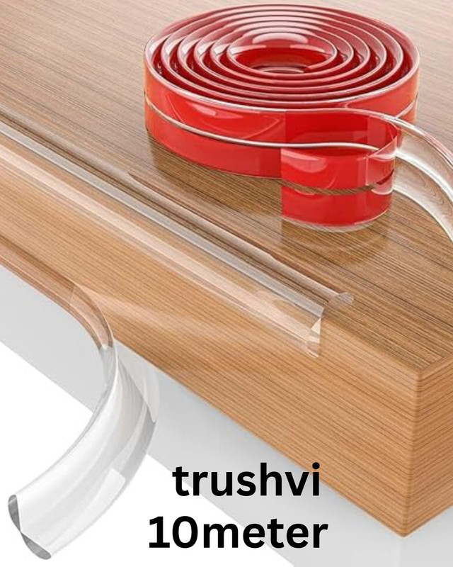 viyagee prufing 10-Meter Silicone Edge Protector Strip, Baby Proofing Edge(trasperent)