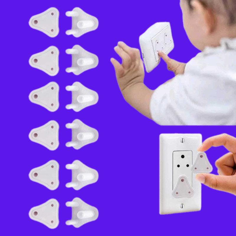 AirSoft Outlet Plug Covers Clearly Child Proof Electrical Protect Safety -12(White)