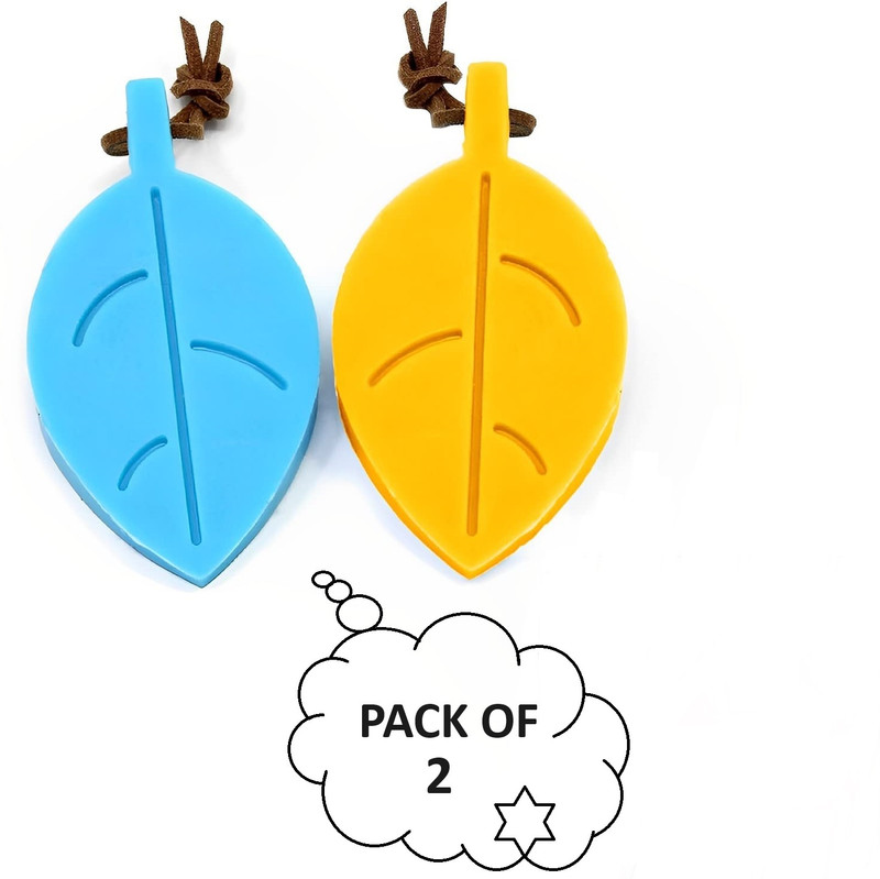 SYGA 2 Pcs Silicone Leaf Shape Home Office Door Stop Stoppers Block Wedge Doorstops (Random color)(Multicolor)