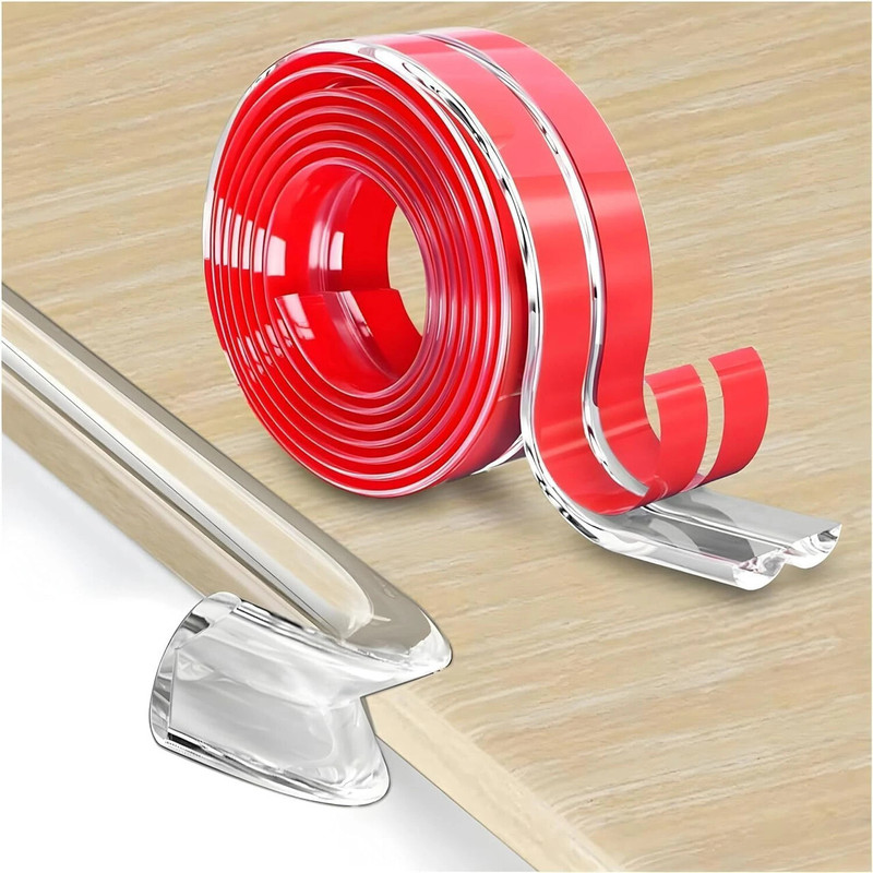 DREWISTAR 3-Meter Silicon Edge Protector, Baby Proofing Edge Protector Strip for Kids(TRANSPARENT)