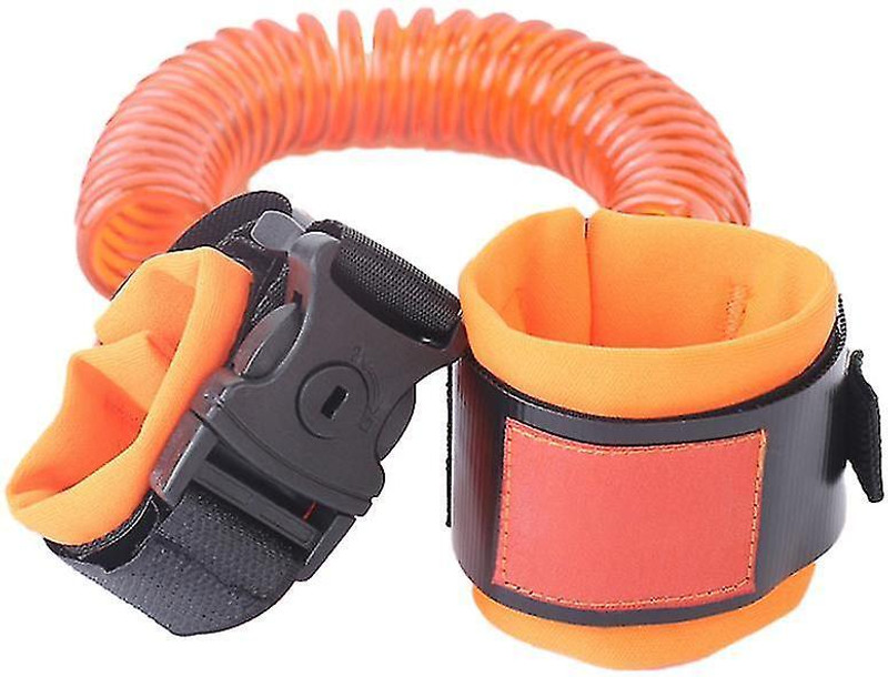 VRT Anti Lost Safety Wrist Link Harness FOR Baby Safety, Walking Band(2 Meter-Pink)(Orange)