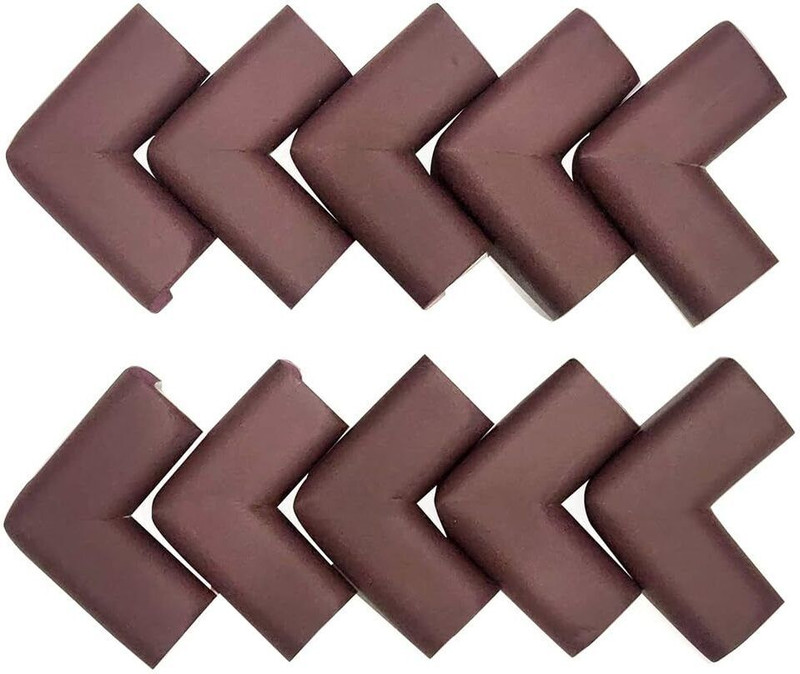 BUMTUM Baby Proofing Cushion Guards 10 Pieces Child Safety Edge Corner Protector(Brown)