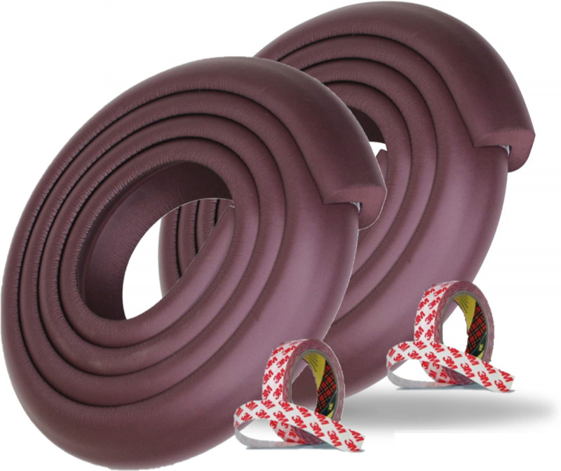 KIDZHALL (4 METER) Foam Corner Protector for Table Corner Guards for Baby Safety(Brown)