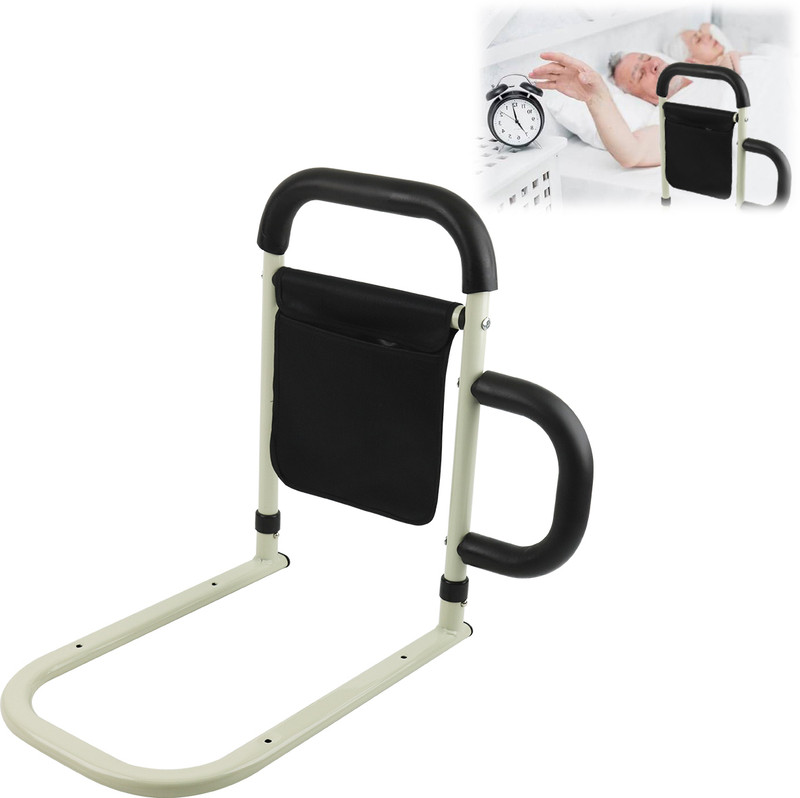 SUPVOX Bed Side Rail Assistant For Elderly Patients With Pocket For Sitting Up(Black)