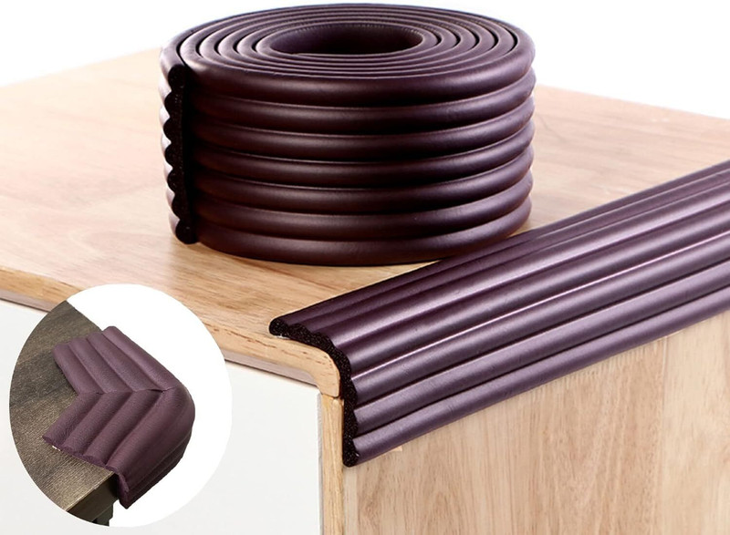 CUZWAVE Table Protection Strip Edge Safety Protector(Brown)