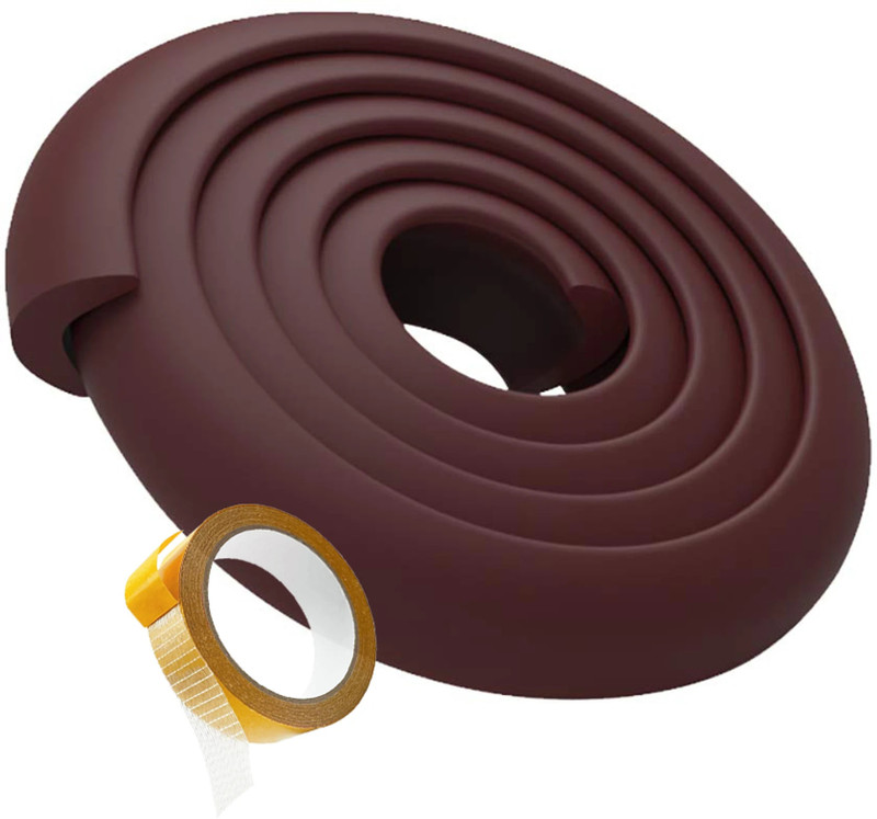 collab store Baby Safety Strip Furniture Edge Cushion Cover, Brown (2 Meter 6.5 Feet Tape)(Brown)