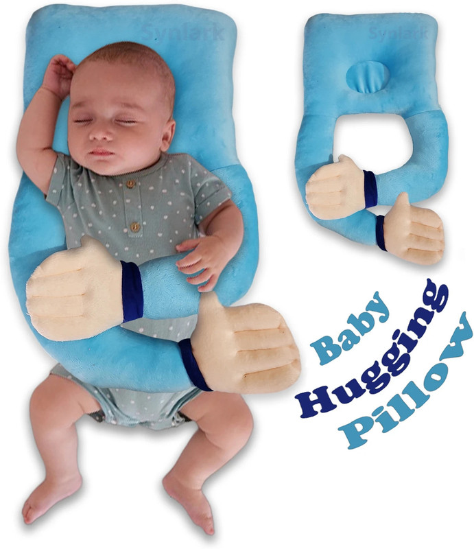 Synlark Baby Neck Support Hugging Pillow for kids(Blue)