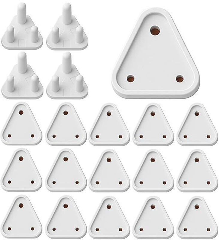 AWEJOY Baby Safety & Baby Proofing Plugs Covers Socket Protector (15A*4pcs) (5A*16pcs)(White)