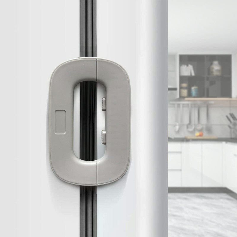 GOLKIPAR Refrigerator Locks Child Safety Locks Home Fridge Locks, Toddler Baby Safety(Grey)