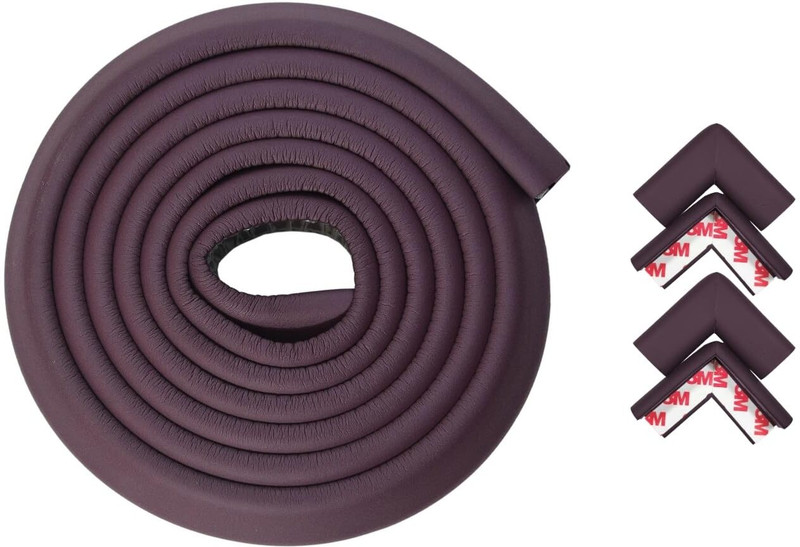BABY BLOCKS Furniture Edge Guard Strip 6.5 ft and 4 Edge Protector for Baby Safety|Non Toxic(Brown)
