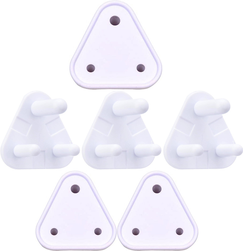 naughty kidz Pack of 6 Baby Safety Electric Socket Plug Cover Guard For 3Pin//5A & 5Pin//15A(White)