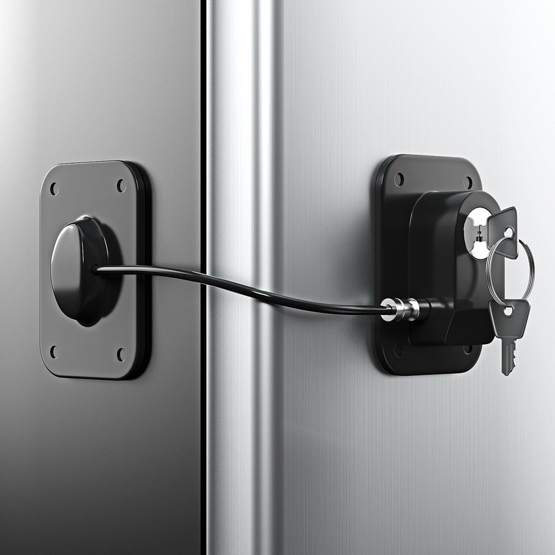 TWO PURCHASE Baby Safety Lock with Keys for Fridge, Cabinet, Door Lock For Kids and Toddler(Black)