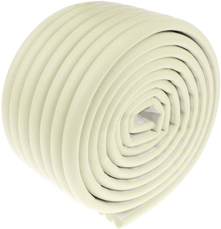 SYGA Baby Safety White Strip Furniture Edge Guard Cushion Corner Cover 2 meter 6.5 feet tape Infant Bump Protector(White)