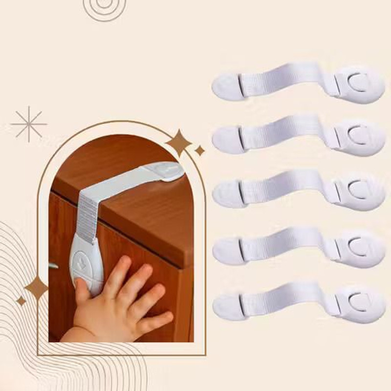 Lixora Safety child Locks for Drawers, Cabinets, Fridge, Cupboard Lock PACK OF 5(White)