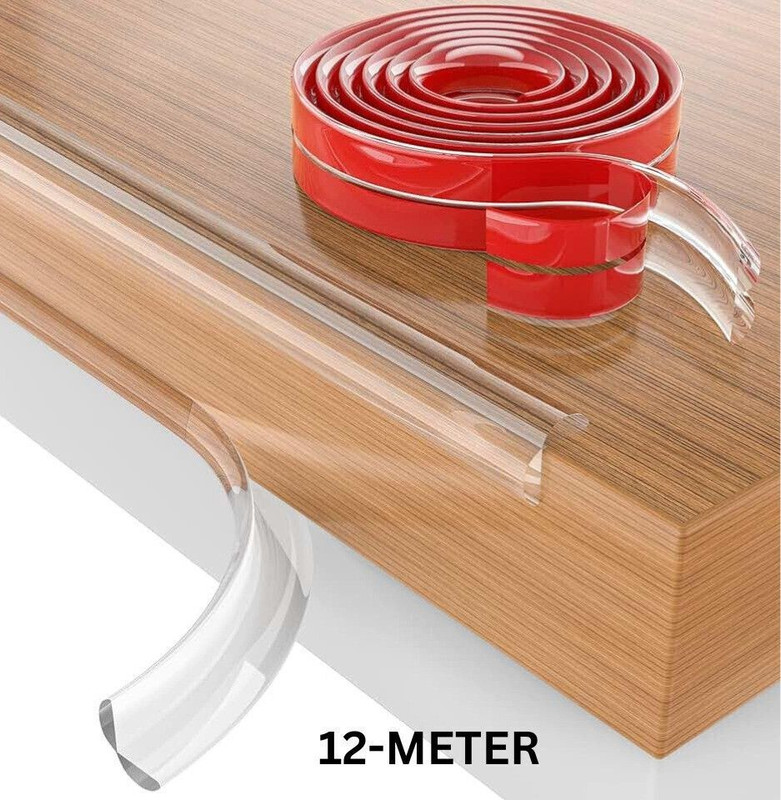 JKRP ENTERPRISE 12-Meter Silicon Edge Protector, Baby Proofing(12-meter)(trasperent)